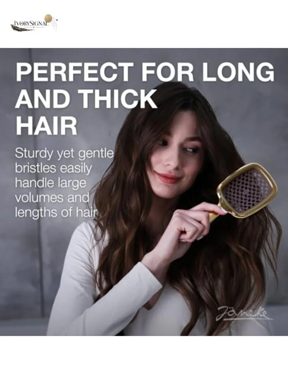 Vented Detangling Hair Brush - Anti-Static Carbon Fiber - Heat-Resistant for